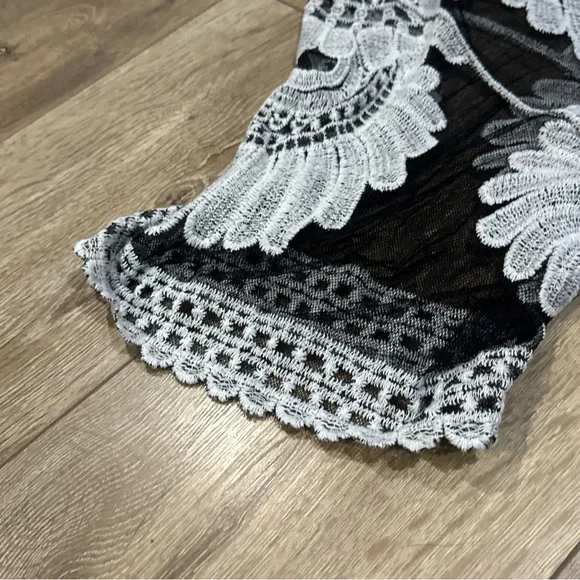 Ember Sheer Mesh Crochet Kimono Duster Boho Whimsigoth - Picture 6 of 11